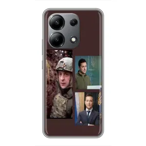 Чехол для Xiaomi Redmi Note 13 (4G) (AlphaPrint - с принтом Зеленского) (Президент)