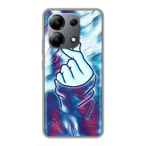 Чехол с принтом для Xiaomi Redmi Note 13 (4G) (AlphaPrint - Знак сердечка) (Радужное сердце)