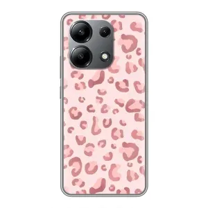 Чехол с розовым рисунком для Xiaomi Redmi Note 13 (4G) (Розовый леопард)