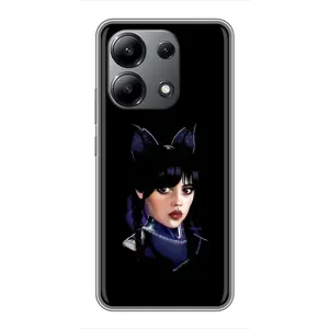 Чехлы Венсдей на Xiaomi Redmi Note 13 (4G) Уэнсдей (AlphaPrint) (серьезная Уэнздей)