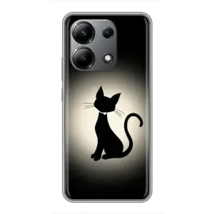 Чехол с принтом для Xiaomi Redmi Note 13 (4G) (AlphaPrint) Модные коты (Силуэт котика)