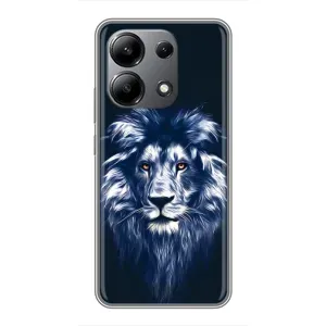 Чехол со Львом для Xiaomi Redmi Note 13 (4G) (VPrint) (Синий Лев)