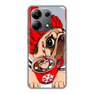 Чехлы с собаками для Xiaomi Redmi Note 13 (4G) (VPrint) (Собачка в шапке)