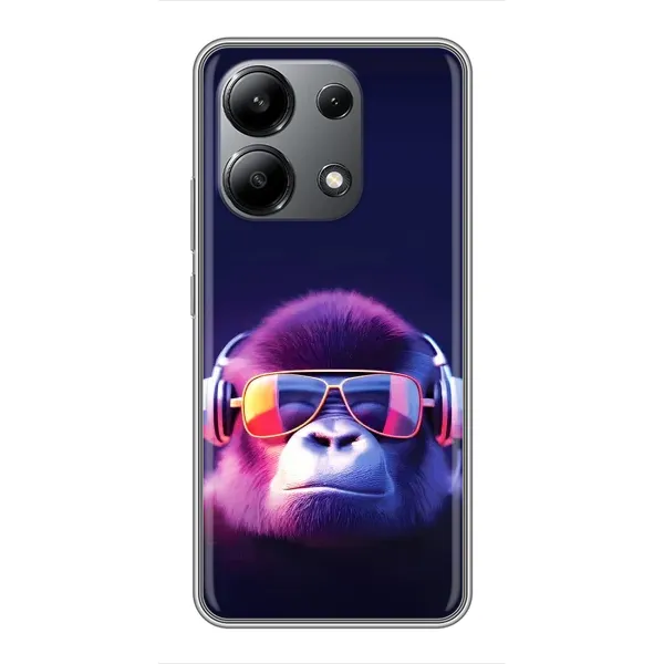 Чехол с принтом «Стильная обезьяна» для Xiaomi Redmi Note 13 (4G)