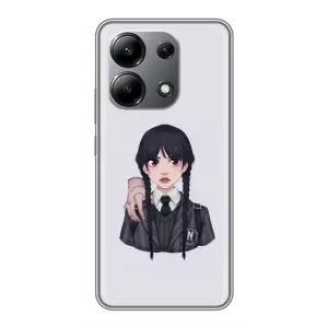 Чехлы Венсдей на Xiaomi Redmi Note 13 (4G) Уэнсдей (AlphaPrint) (Уэнздей и Вещь)