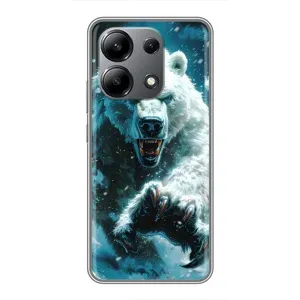 Чехол с картинкой «Хищники» для Xiaomi Redmi Note 13 (4G) (Полярный медведь)