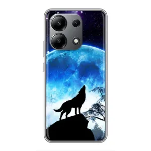 Защитные чехлы для Редми Нот 13 (4G) (AlphaPrint) (ХИТ продаж) ВОЛК (Волк на луну)