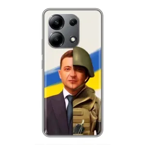 Чехол для Xiaomi Redmi Note 13 (4G) (AlphaPrint - с принтом Зеленского) (Зеленский солдат)