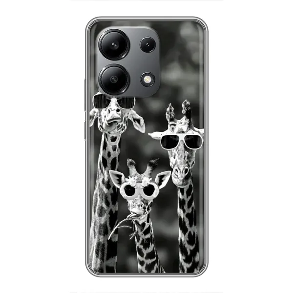 Чохол з принтом «Жирафи в окулярах» для Xiaomi Redmi Note 13 (4G)