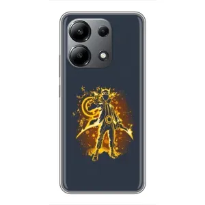 Naruto Anime Чехлы для Редми Нот 13 (4G) (AlphaPrint) (золотой Наруто)