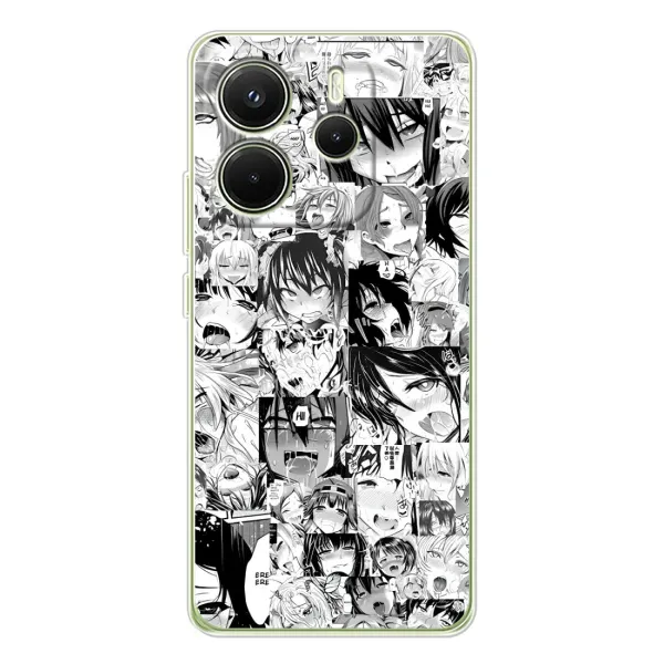 Чехол с принтом «Ahegao manga» для Xiaomi Redmi Note 14 4G (Global)