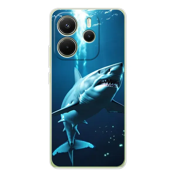 Чехол с принтом «Акула под водой» для Xiaomi Redmi Note 14 4G (Global)