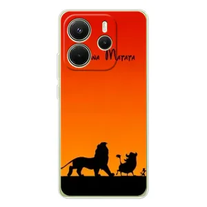 Чехол Король лев на Xiaomi Redmi Note 14 4G (Глобальная версия) (Акуна Матата закат)