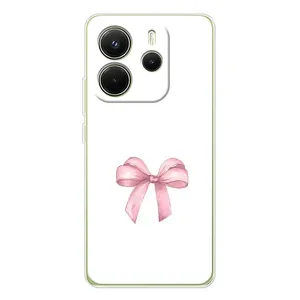 Чехол с бантиками на Xiaomi Redmi Note 14 4G (Глобальная версия) (Бант дизайн)