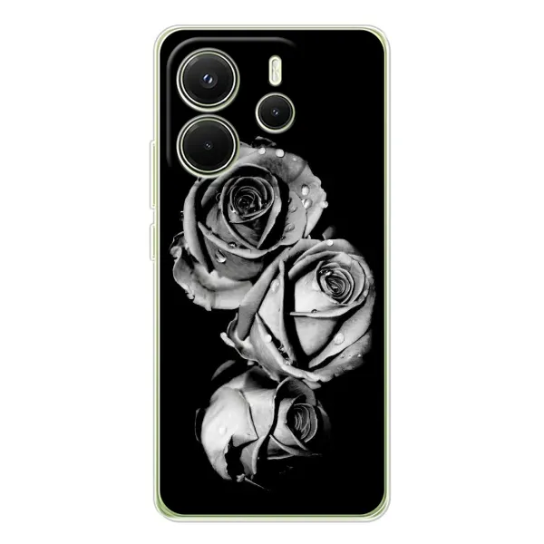 Чохол з принтом «Чорна троянда» для Xiaomi Redmi Note 14 4G (Global)