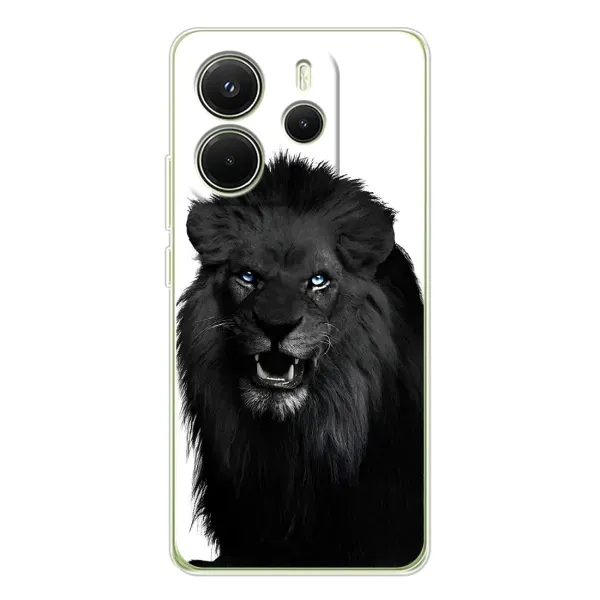 Чехол с принтом «Черный ЛЕВ» для Xiaomi Redmi Note 14 4G (Global)