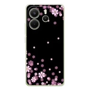 Чехол для Xiaomi Redmi Note 14 4G (Глобальная версия) - с принтом (Дизайнерские) (AlphaPrint) (Цветочки маленькие)