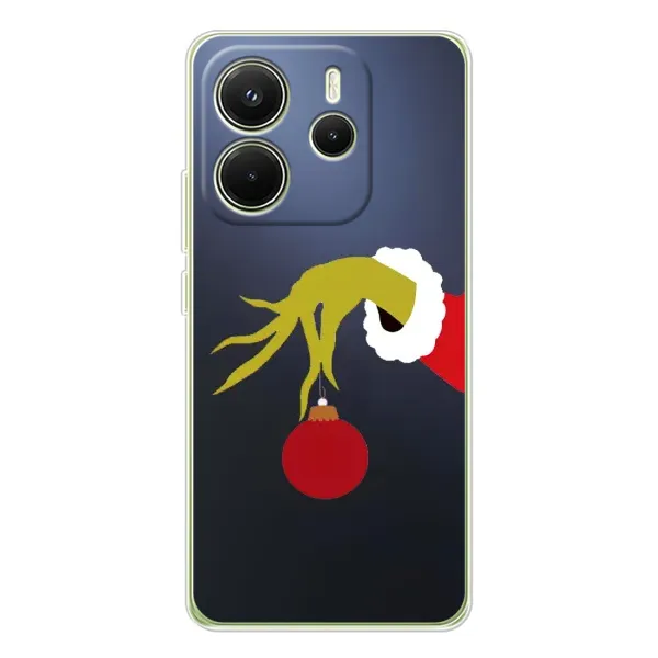 Чехол с принтом «Гринч с игрушкой» для Xiaomi Redmi Note 14 4G (Global)