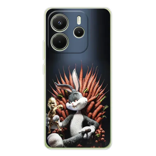 Чехол с принтом «Король Кролик» для Xiaomi Redmi Note 14 4G (Global)
