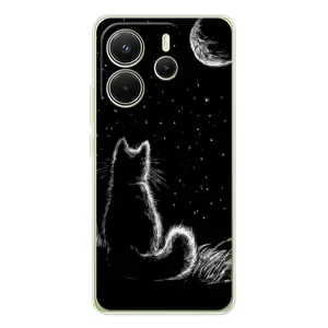 Чехол с принтом для Xiaomi Redmi Note 14 4G (Global version) (AlphaPrint) Модные коты