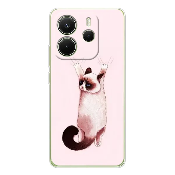 Чехол с принтом «Котик падает» для Xiaomi Redmi Note 14 4G (Global)