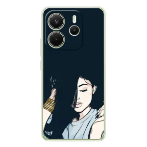 Чохол з друком для Xiaomi Redmi Note 14 4G (Global version) - (Мода) (AlphaPrint) (Гарна дівчина)