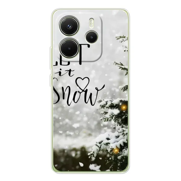 Чехол с принтом «Let it snow» для Xiaomi Redmi Note 14 4G (Global)