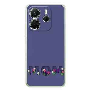 Чехол с принтом «Мама в цветах» для Xiaomi Redmi Note 14 4G (Global)