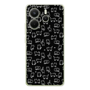 Чехол с принтом для Xiaomi Redmi Note 14 4G (Global version) (AlphaPrint) Модные коты (Меленькие котики)