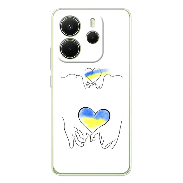 Чехол с принтом «Мир Украине» для Xiaomi Redmi Note 14 4G (Global)