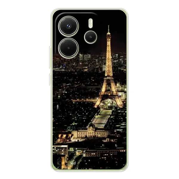 Чехол с принтом «Ночной Париж» для Xiaomi Redmi Note 14 4G (Global)