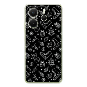 Чехол с принтом «Новогодний фон» для Xiaomi Redmi Note 14 4G (Global)