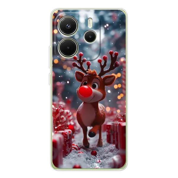 Чехол с принтом «Олень среди подарков» для Xiaomi Redmi Note 14 4G (Global)