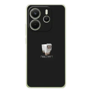 Чехол Майнкрафт на Xiaomi Redmi Note 14 4G (Global version) (AlphaPrint) Minecraft (Овечка Майнкрафт)