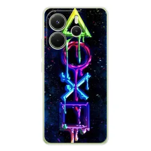 Чехол с принтом «Pleystation лого» для Xiaomi Redmi Note 14 4G (Global)