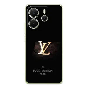 Чехлы Луи Витон для Xiaomi Redmi Note 14 4G (Global version) (AlphaPrint - LOUIS VUITTON) (ремешок LV)