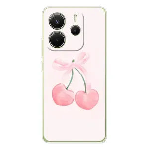 Чехол с принтом «Розовые вишни» для Xiaomi Redmi Note 14 4G (Global)