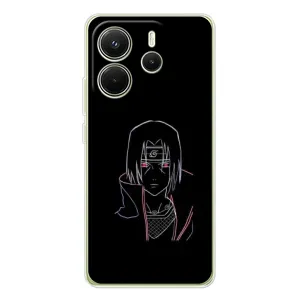 Чохли на тему: Ітачи Учіха для Xiaomi Redmi Note 14 4G (Global version) (AlphaPrint) (силует Ітачі)