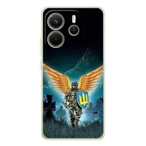 Чехлы с картинкой ЗСУ для Xiaomi Redmi Note 14 4G (Global version) (AlphaPrint) (Солдат ЗСУ)