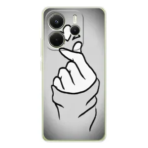Чохол з принтом для Xiaomi Redmi Note 14 4G (Global version) (AlphaPrint - Знак сердечка) (Значок Love)