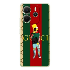 Брендновые Чехлы для Xiaomi Redmi Note 14 4G - (PREMIUMPrint) (Барт ГУЧЧИ)