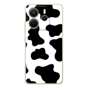 Чохол з принтом корови на Редмі Ноут 14 (Чорная Буренка)