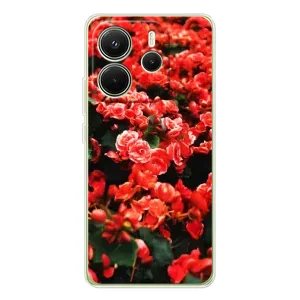 Чохли з квітами для Xiaomi Redmi Note 14 4G (VPrint) (Квіти червоні)