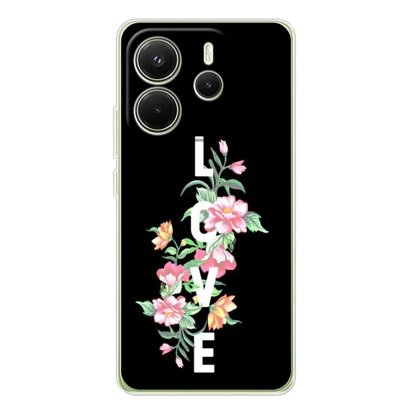 Чохол з принтом «Квіти LOVE» для Xiaomi Redmi Note 14 4G (EU) Чохол з принтом «Квіти LOVE» для Xiaomi Redmi Note 14 4G (EU)