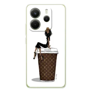 Чохли Луі Вітон для Xiaomi Redmi Note 14 4G (AlphaPrint - LOUIS VUITTON) (кава LOUIS VUITTON)