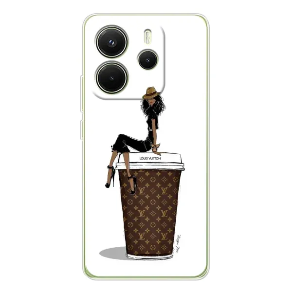 Чехол с принтом «кофе LOUIS VUITTON» для Xiaomi Redmi Note 14 4G (EU)