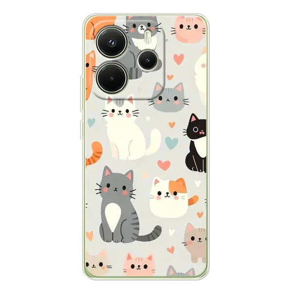 Чехол с принтом «Коллаж котов» для Xiaomi Redmi Note 14 4G (EU) Чехол с принтом «Коллаж котов» для Xiaomi Redmi Note 14 4G (EU)