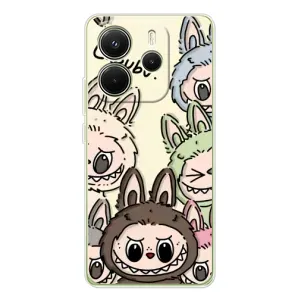 Чохол з Лабубу на Xiaomi Redmi Note 14 4G (Золота мавпа Bored Ape)