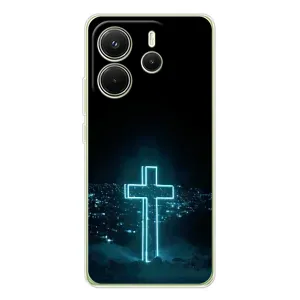 Християнські Чохли для Xiaomi Redmi Note 14 4G (AlphaPrint) (Хрест і місто)