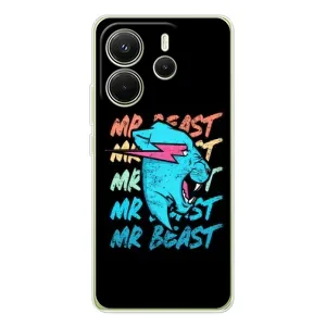 Чехлы Мистер Бист для Редми Ноут 14 4Джи (logo Mr beast)